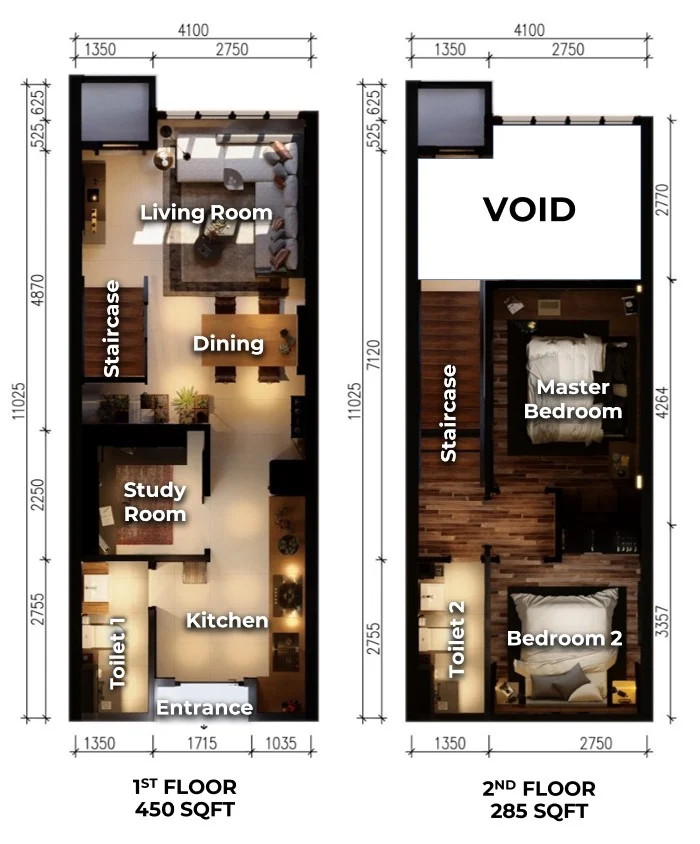 astrum-ampang-jelatek-soho-suites-duplex-type-b-735sqft-layout-1